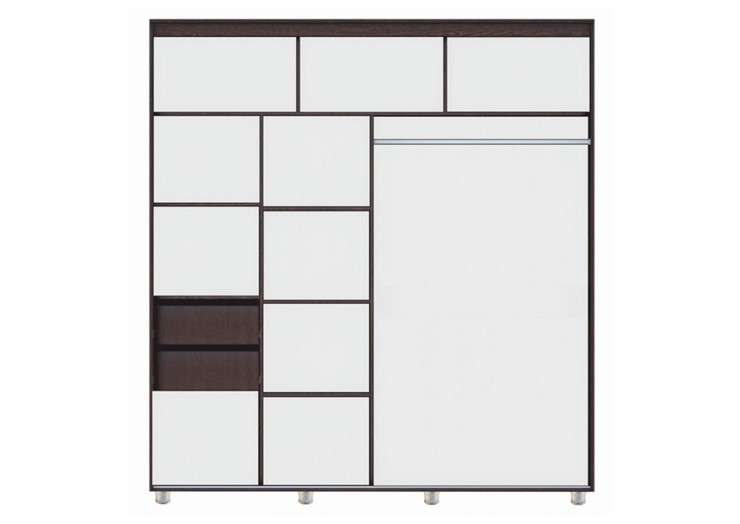 Шкаф Комфорт №12 2.0 с фигурными зеркалами, Венге в Туле - изображение 1
