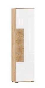 Шкаф одностворчатый Фиджи с декоративными накладками 659.300, Дуб Золотой/Белый в Туле