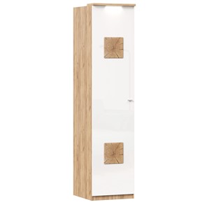 Шкаф одностворчатый с декор. накладками Фиджи 659.225, белый в Туле
