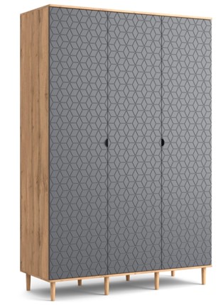Шкаф Денвер, трехдверный, (Дуб Вотан/Графит) в Туле - изображение