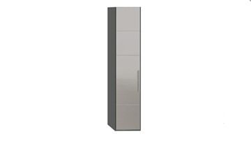 Распашной шкаф Наоми с зеркальной дверью левый, цвет Фон серый, Джут СМ-208.07.02 L в Туле