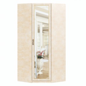 Распашной угловой шкаф Александрия с зеркалом ЛД 625.062, Рустика/Кожа Ленто в Туле