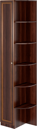 Угловой шкаф-стеллаж Беатрис М13 левый (Орех Гепланкт) в Туле - изображение