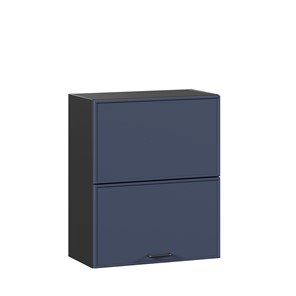 Навесной горизонтальный шкаф 600 комбинированный Индиго ЛД 298.970.000.167, Чёрный/Тёмно-синий в Туле