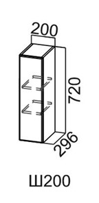 Шкаф кухонный Модус, Ш200/720, галифакс в Туле