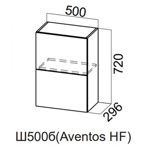 Навесной кухонный шкаф Модерн New барный, Ш500б(Aventos HF)/720, МДФ в Туле