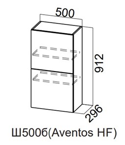 Шкаф навесной на кухню Модерн New барный, Ш500б(Aventos HF)/912, МДФ в Туле