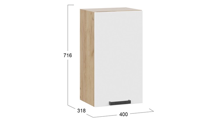 Кухонный навесной шкаф Детройт 1В4 (Дуб крафт золотой/Белый глянец) в Туле - изображение 2