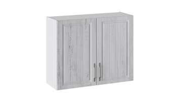 Кухонный навесной шкаф Прованс (Белый глянец/Санторини светлый) В_72-90_2ДР в Туле