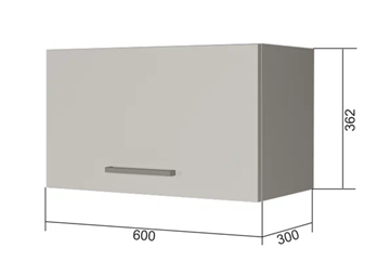 Навесной шкаф В360, Белое гладкое Ламарти/Антрацит в Туле