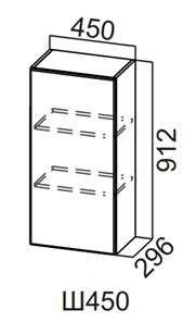 Кухонный шкаф Вельвет Ш450/912 в Туле