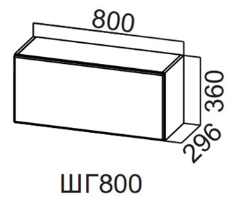 Навесной кухонный шкаф Вельвет ШГ800/360 в Туле