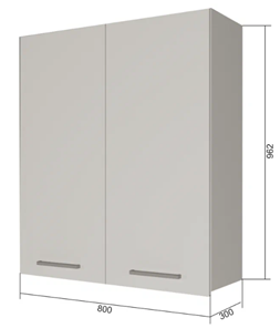 Кухонный шкаф ВС9 80, МДФ Софт бирюза/Антрацит в Туле