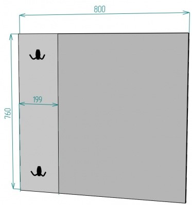 Зеркало навесное Лофт Z10, Белый в Туле - изображение 1