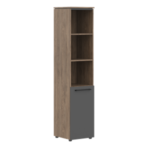 Шкаф колонна высокая с глухой малой дверью MORRIS TREND Антрацит/Кария Пальмира MHC 42.5 (429х423х1956) в Туле