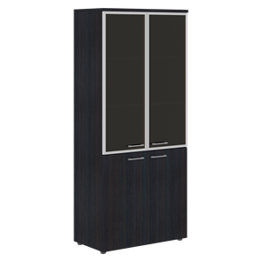 Шкаф комбинированный с дверьми в алюминиевой рамке и топом XTEN Дуб Юкон XHC 85.7  (850х410х1930) в Туле