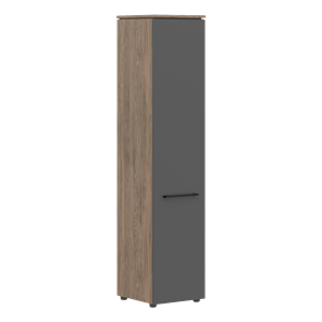 Шкаф колонка  высокий с глухой дверью MORRIS TREND Антрацит/Кария Пальмира MHC 42.1 (429х423х1956) в Туле