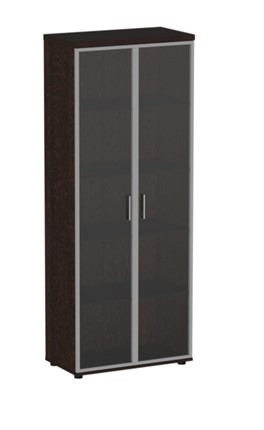 Шкаф со стеклянными дверями Статус С.Ш-1, в ал. раме С.Ш-3СТА Статус, венге в Туле - изображение