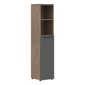 Шкаф высокий колонна со средней дверью MORRIS TREND Антрацит/Кария Пальмира MHC 42.6 (429х423х1956) в Туле