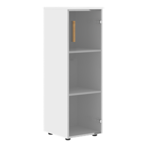 Средний шкаф колонна со стеклянной дверью правой FORTA Белый FMC 40.2 (R) (399х404х801) в Туле