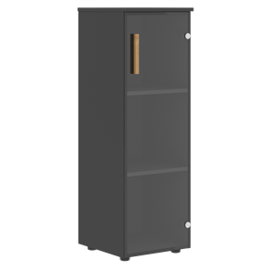 Шкаф колонна средний со стеклянной правой дверью FORTA Черный ГрафитFMC 40.2 (R) (399х404х801) в Туле