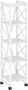 Стеллаж подкатной Loft VR.L-MST.K-5.4, Белый/Белый металл в Туле