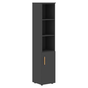 Высокий шкаф с глухой малой дверью  правой FORTA Черный Графит  FHC 40.5 (R) (399х404х1965) в Туле