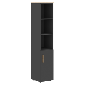 Высокий шкаф с глухой малой дверью  правой FORTA Графит-Дуб Гамильтон  FHC 40.5 (R) (399х404х1965) в Туле