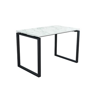 Стол для компьютера Янтарь 55.08 мрамор белый/металл черный в Туле