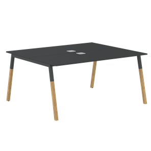 Переговорный стол FORTA Черный Графит-Черный Графит-Бук FWST 1513 (1580x1346x733) в Туле