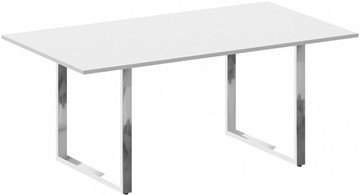 Офисный стол для переговоров Metal system direct БО.ПРГ-180 Белый в Туле