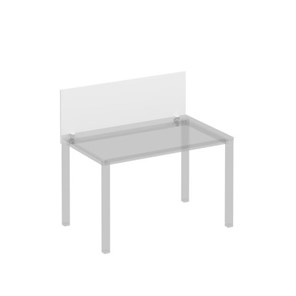 Экран для стола 120 на белом металлокаркасе фронтальный Комфорт КФ, белый премиум (120x45x1.8) К.Б 841 в Туле