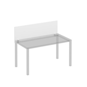 Экран для стола 140 на белом металлокаркасе Комфорт КФ, белый премиум (140x45x1.8) К.Б 842 в Туле
