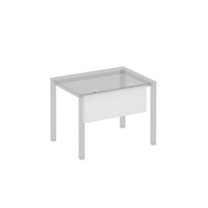 Экран стола защитный (ДСП) с кронштейнами для стола 100 на белом металлокаркасе Комфорт КФ, белый премиум (85x3.2x1.8) К.Б1 810 в Туле