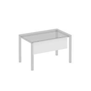 Экран стола защитный (ДСП) с кронштейнами для стола 120 на белом металлокаркасе Комфорт КФ, белый премиум (120x3.2x1.8) К.Б1 812 в Туле