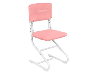 Комплект чехлов на спинку и сиденье стула СУТ.01.040-01 Розовый, Замша в Туле