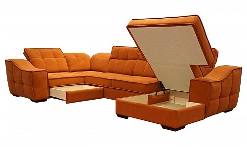 Угловой диван N-11-M (П1+ПС+УС+Д2+Д5+П1) в Туле - изображение 1