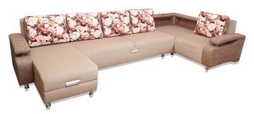 П-образный диван Престиж-15 люкс с полкой в Туле