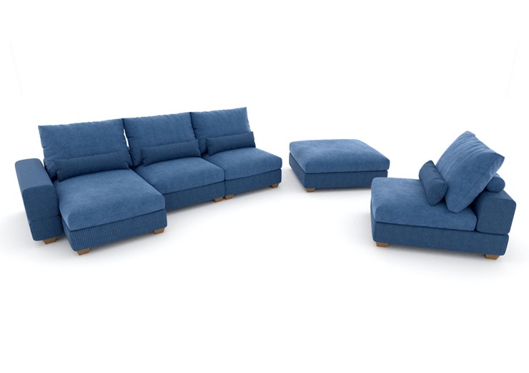 П-образный диван V-10-M П (П1+Д4+Д2+УС+ПС), Memory foam в Туле - изображение 2