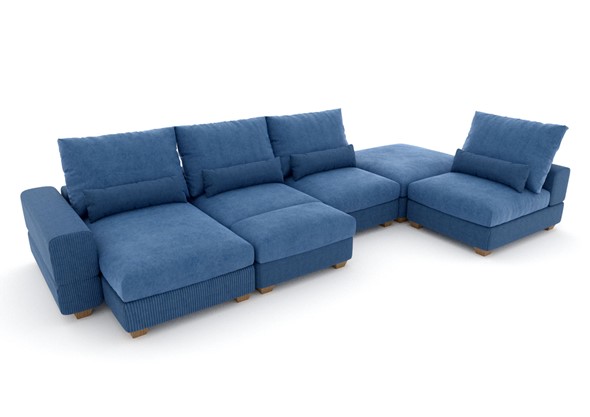П-образный диван V-10-M П (П1+Д4+Д2+УС+ПС), Memory foam в Туле - изображение