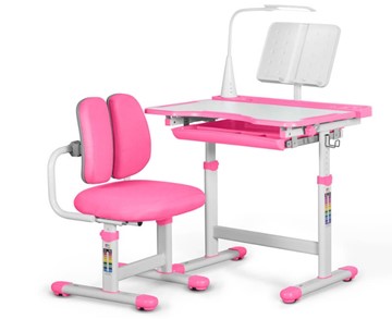 Растущая парта + растущее кресло Mealux EVO BD-23 Pink в Туле