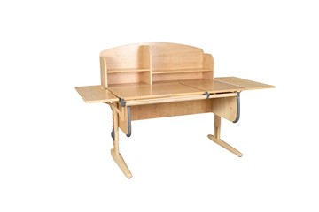 Детский стол-трансформер 1/75-40 (СУТ.25) + Polka_b 1/550 (2 шт.) + Polka_n 1/1200  бежевый/бежевый/серый в Туле