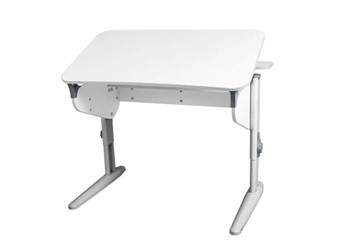 Детский стол-трансформер 5/100 (СУТ.46) + Polka_z 5/500 (2 шт) Рамух белый/серый/серый в Туле