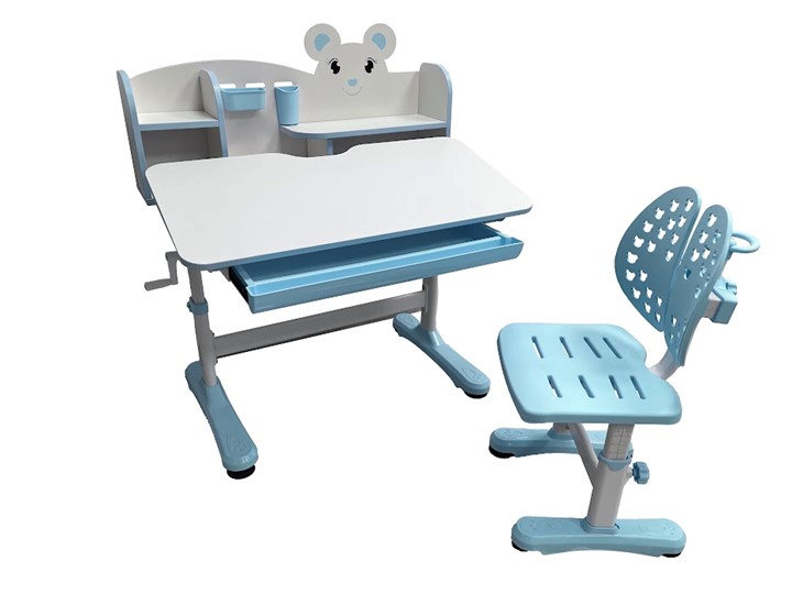 Растущий стол и стул Carezza Blue FUNDESK в Туле - изображение 4