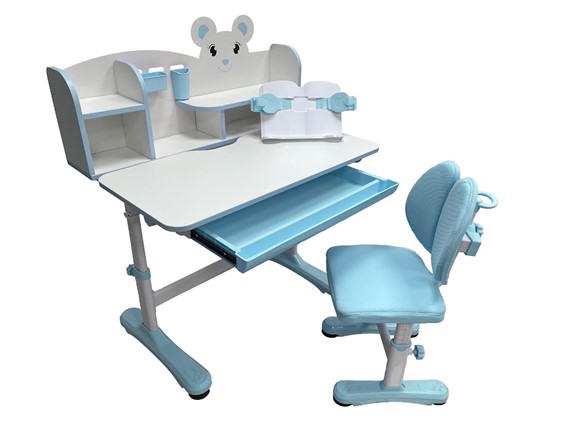 Растущий стол и стул Carezza Blue FUNDESK в Туле - изображение