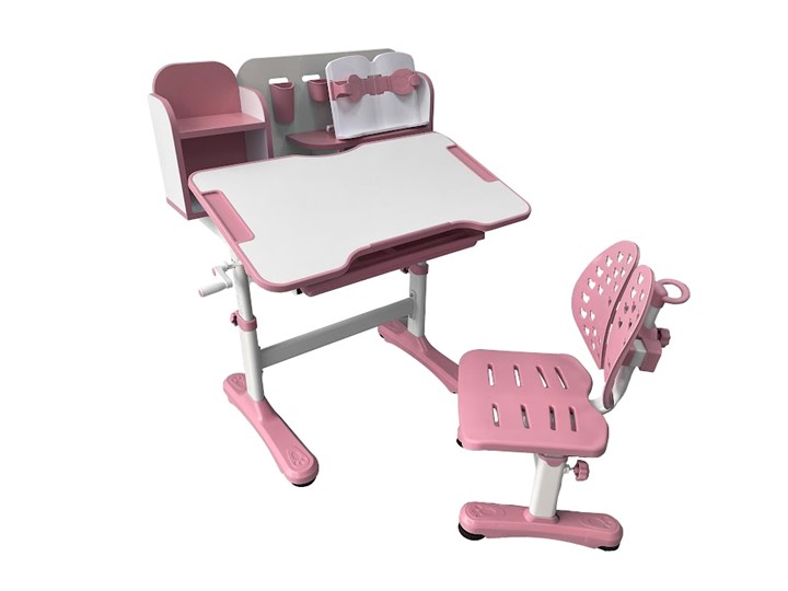 Парта растущая и стул Vivo Pink FUNDESK в Туле - изображение 1