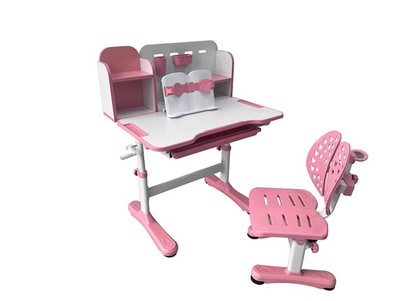 Парта растущая и стул Vivo Pink FUNDESK в Туле - изображение