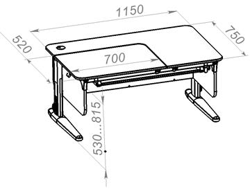 Детский стол-трансформер L/70-45 (СУТ 62) с лотком, белый/белый/лайм в Туле - предосмотр 1