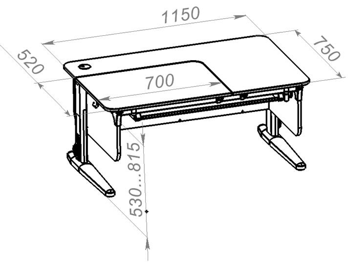 Детский стол-трансформер L/70-45 (СУТ 62) с лотком, белый/белый/лайм в Туле - изображение 1