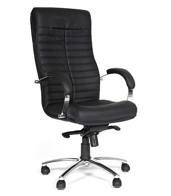 Кресло компьютерное CHAIRMAN 480 Экокожа премиум черная в Туле - изображение